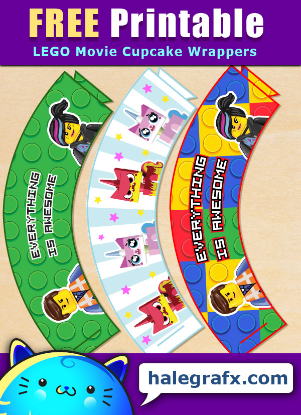 FREE Printable LEGO Movie Cupcake Wrappers FREE Printable LEGO Movie Cupcake Wrappers