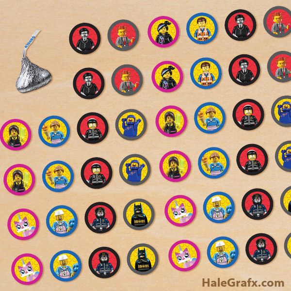 FREE Printable LEGO Movie Hershey's Kisses Stickers FREE Printable LEGO Movie Hershey's Kisses Stickers