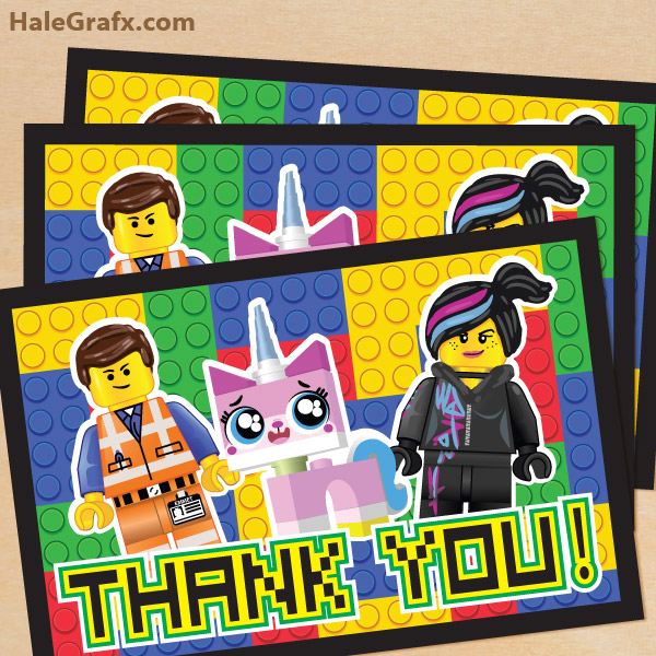 FREE Printable LEGO Movie Thank You Card FREE Printable LEGO Movie Thank You Card