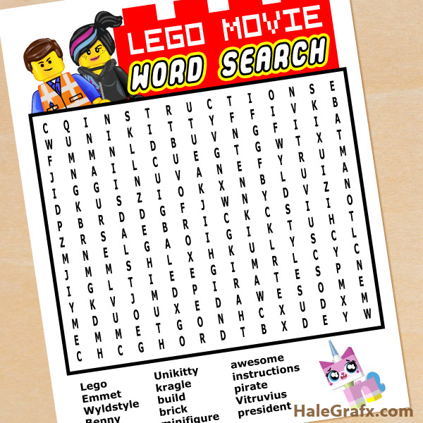FREE Printable LEGO Movie Word Search FREE Printable LEGO Movie Word Search