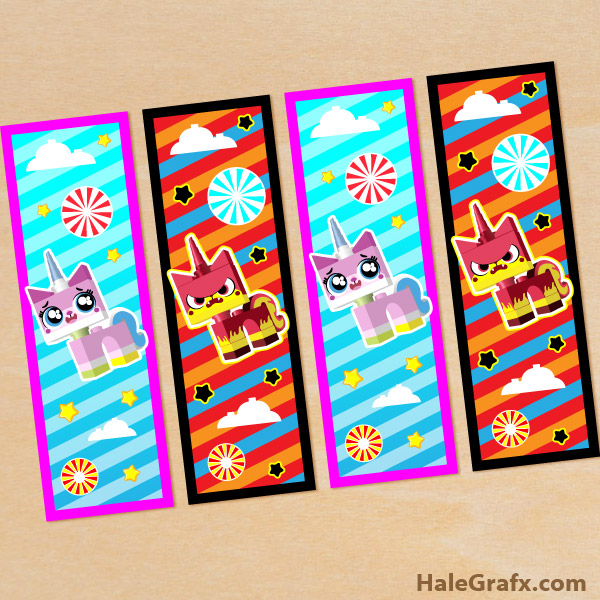FREE Printable LEGO Movie Unikitty Bookmarks FREE Printable LEGO Movie Unikitty Bookmarks