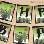 FREE Printable LEGO Zombie Birthday Banner