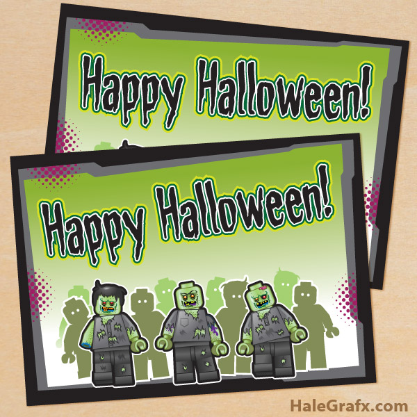FREE Printable LEGO Zombie Halloween Card FREE Printable LEGO Zombie Halloween Card