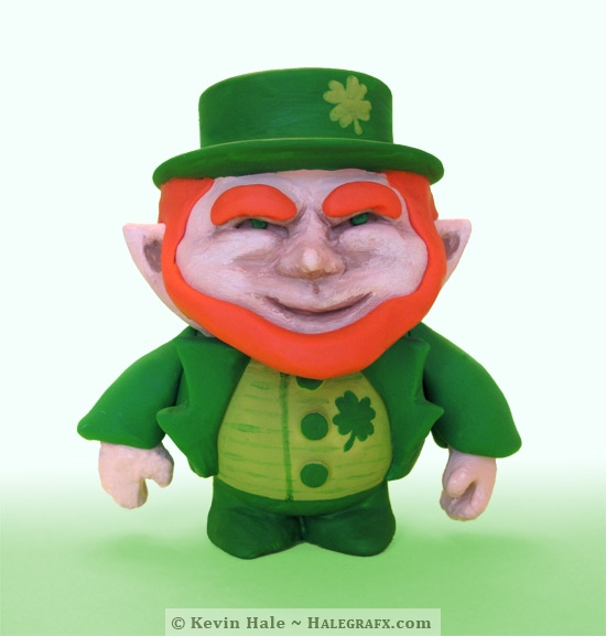Finished leprechaun Color Blanks figure