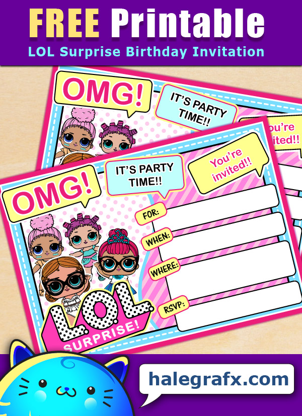 FREE Printable LOL Surprise Birthday Invitation FREE Printable LOL Surprise Birthday Invitation