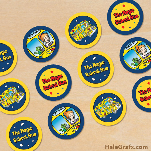 FREE Printable Magic School Bus Cupcake Toppers FREE Printable Magic School Bus Cupcake Toppers