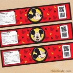 FREE Printable Mickey Mouse Water Bottle Labels FREE Printable Mickey Mouse Water Bottle Labels