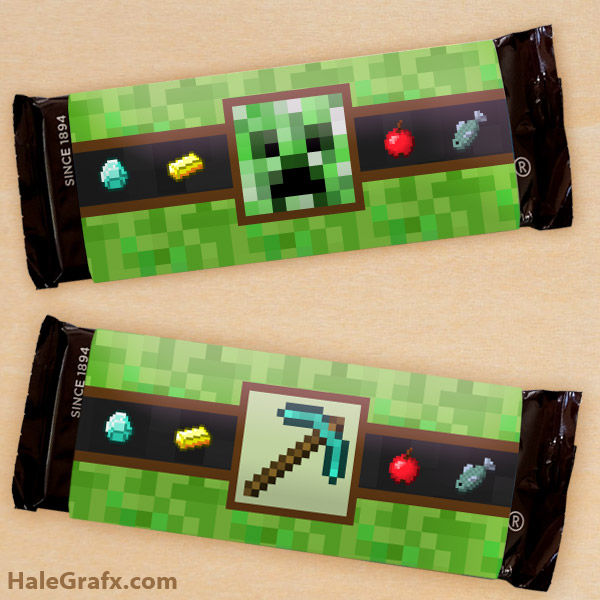 FREE Printable Minecraft Candy Bar Wrappers FREE Printable Minecraft Candy Bar Wrappers
