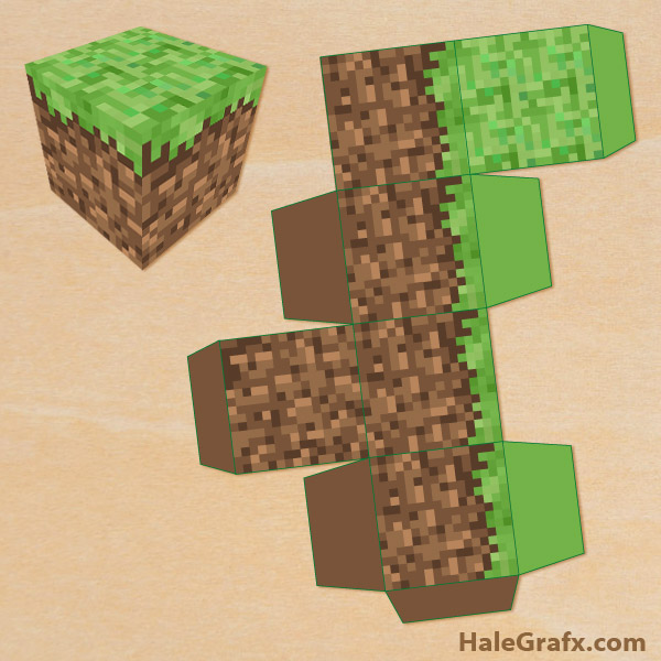 FREE Printable Minecraft Treat Box FREE Printable Minecraft Treat Box