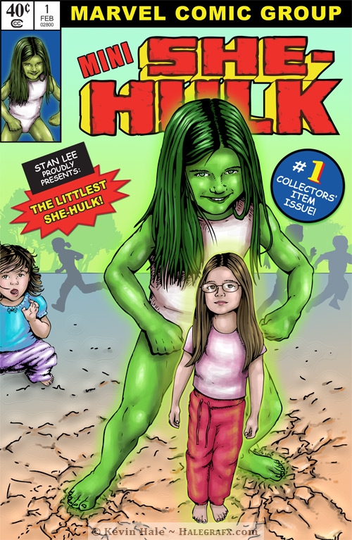 Mini She-hulk comic book cover Mini She-hulk comic book cover
