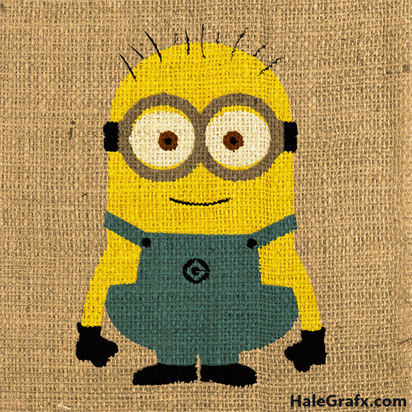 FREE Printable Despicable Me Minion Burlap Art FREE Printable Despicable Me Minion Burlap Art