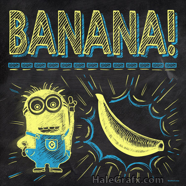 FREE Printable Minion Chalkboard Art FREE Printable Minion Chalkboard Art
