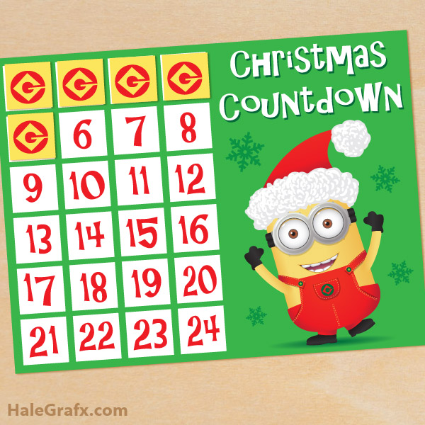 FREE Printable Minion Christmas Countdown Activity FREE Printable Minion Christmas Countdown Activity