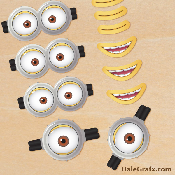 FREE Printable Despicable Me 2 Minion Goggles and Mouths FREE Printable Despicable Me 2 Minion Goggles and Mouths