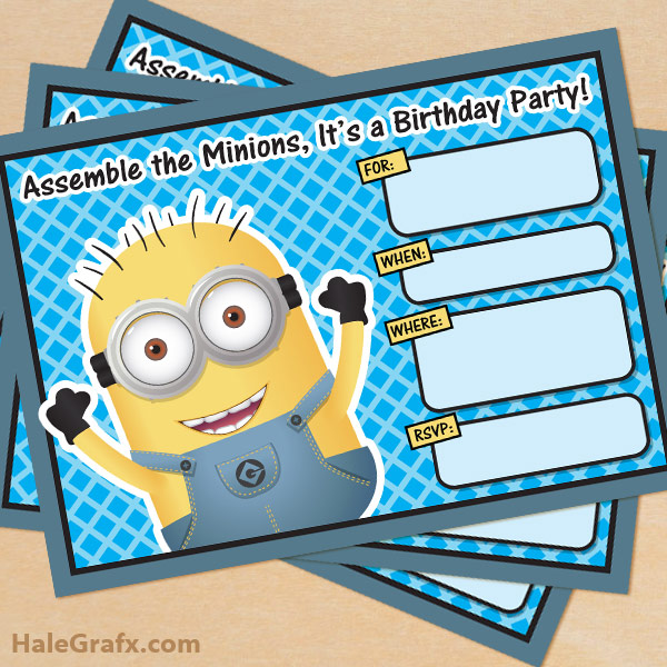 FREE Printable Despicable Me Minion Birthday Invitation FREE Printable Despicable Me Minion Birthday Invitation