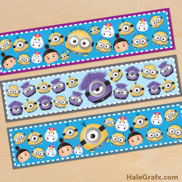 FREE Printable Minion Tsum Tsum Water Bottle Labels