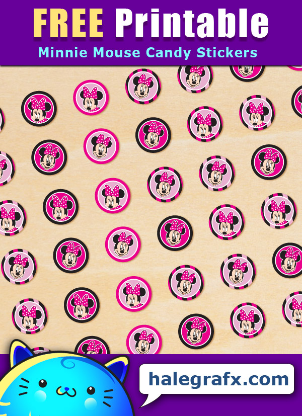 FREE Printable Minnie Mouse Candy Stickers FREE Printable Minnie Mouse Candy Stickers