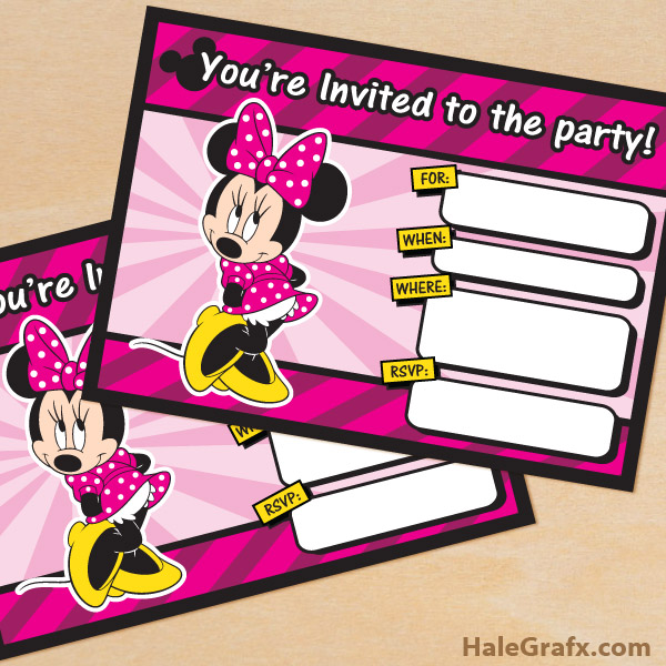 FREE Printable Minnie Mouse Birthday Invitation FREE Printable Minnie Mouse Birthday Invitation