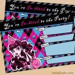 FREE Printable Monster High Birthday Invitation FREE Printable Monster High Birthday Invitation