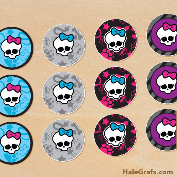 FREE Printable Monster High Cupcake Toppers FREE Printable Monster High Cupcake Toppers