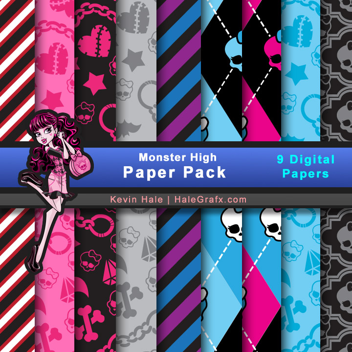 FREE Monster High Digital Paper Pack FREE Monster High Digital Paper Pack