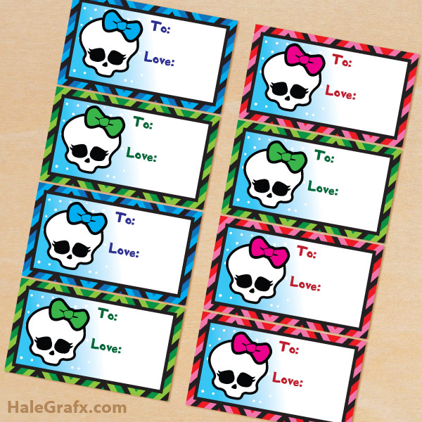 FREE Printable Christmas Monster High Gift Tags FREE Printable Christmas Monster High Gift Tags