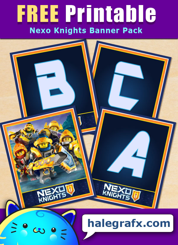 FREE Printable Nexo Knights Alphabet Banner Pack FREE Printable Nexo Knights Alphabet Banner Pack