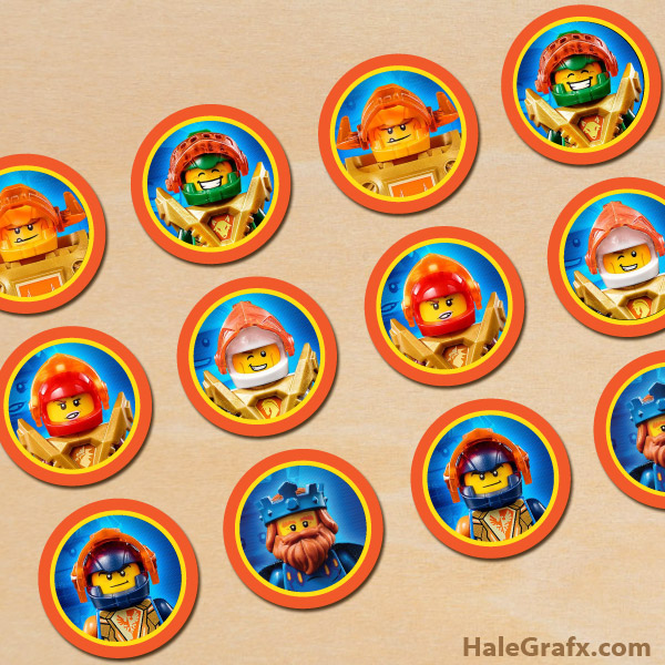 FREE Printable LEGO Nexo Knights Cupcake Toppers FREE Printable LEGO Nexo Knights Cupcake Toppers