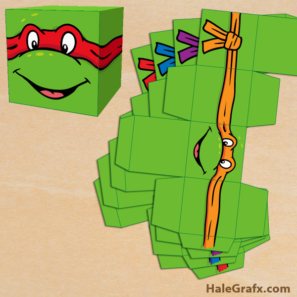 FREE Printable Retro Ninja Treat Box Set FREE Printable Retro Ninja Treat Box Set