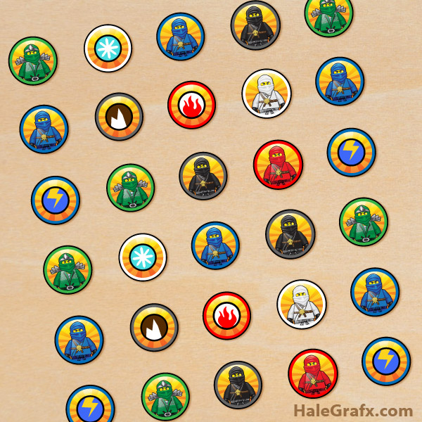 FREE Printable Ninjago Hershey’s Kisses Stickers FREE Printable Ninjago Hershey’s Kisses Stickers