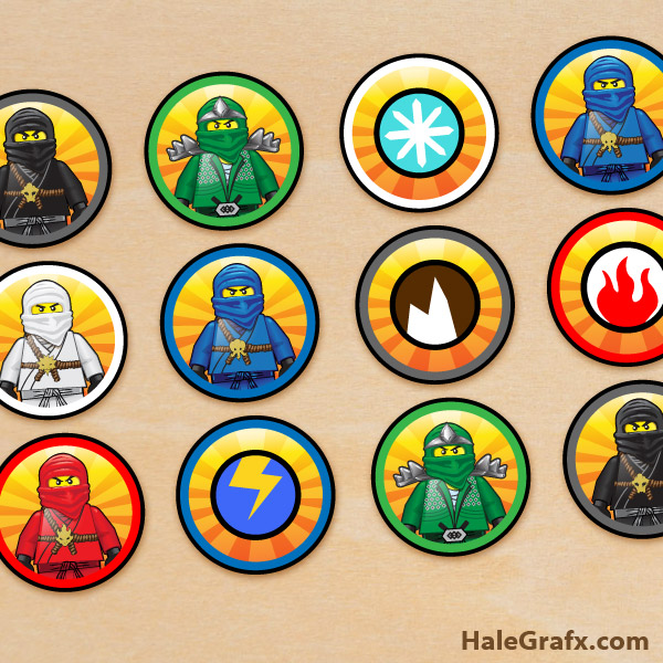 FREE Printable LEGO Ninjago Cupcake Toppers FREE Printable LEGO Ninjago Cupcake Toppers