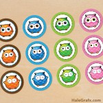 FREE Printable Kawaii Owl Cupcake Toppers
