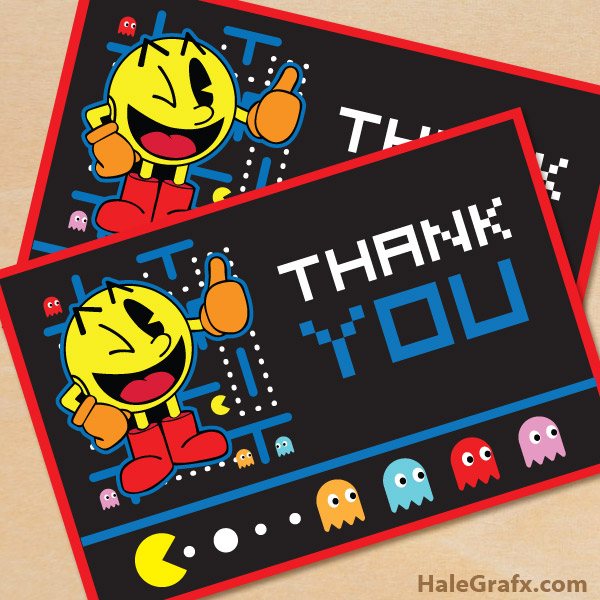 FREE Printable Pac-man Thank You Card FREE Printable Pac-man Thank You Card