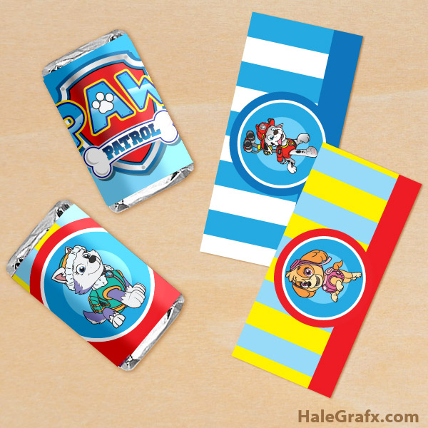 FREE Printable Paw Patrol Mini Candy Bar Wrappers FREE Printable Paw Patrol Mini Candy Bar Wrappers