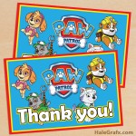 FREE Printable Paw Patrol Thank You Card FREE Printable Paw Patrol Thank You Card