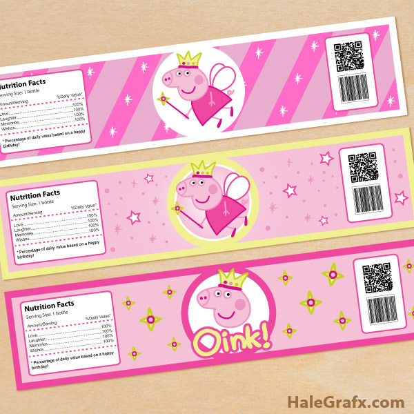 FREE Printable Peppa Pig Water Bottle Labels FREE Printable Peppa Pig Water Bottle Labels
