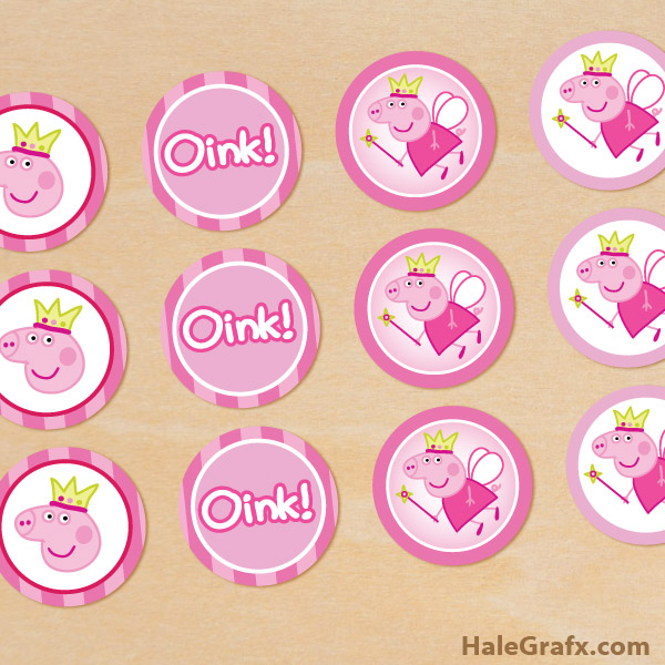 FREE Printable Peppa Pig Cupcake Toppers FREE Printable Peppa Pig Cupcake Toppers