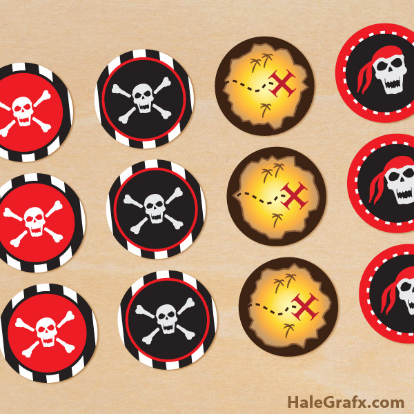 FREE Printable Pirate Cupcake Toppers FREE Printable Pirate Cupcake Toppers