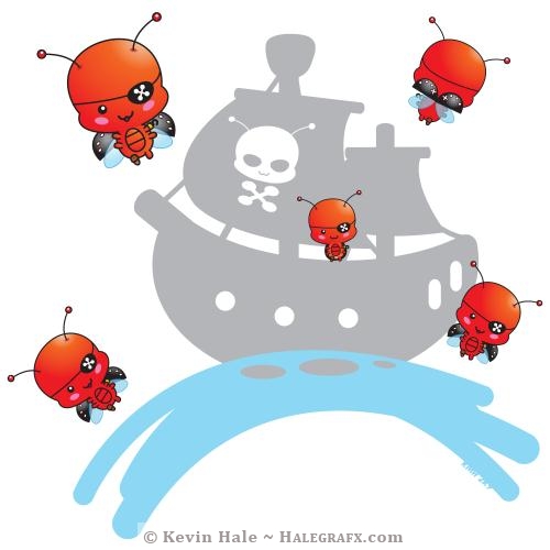 Kawaii Pirate ladybugs Attack! Kawaii Pirate ladybugs Attack!