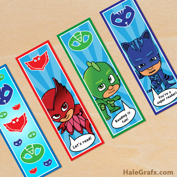 FREE Printable PJ Masks Bookmarks FREE Printable PJ Masks Bookmarks