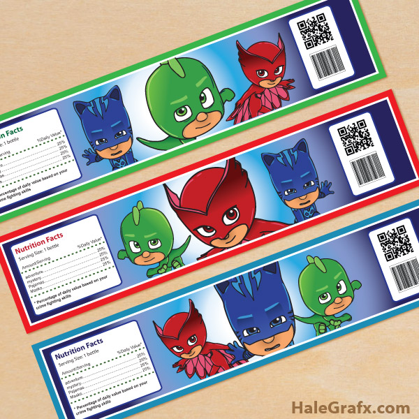 Free Printable PJ Masks Water Bottle Labels Free Printable PJ Masks Water Bottle Labels