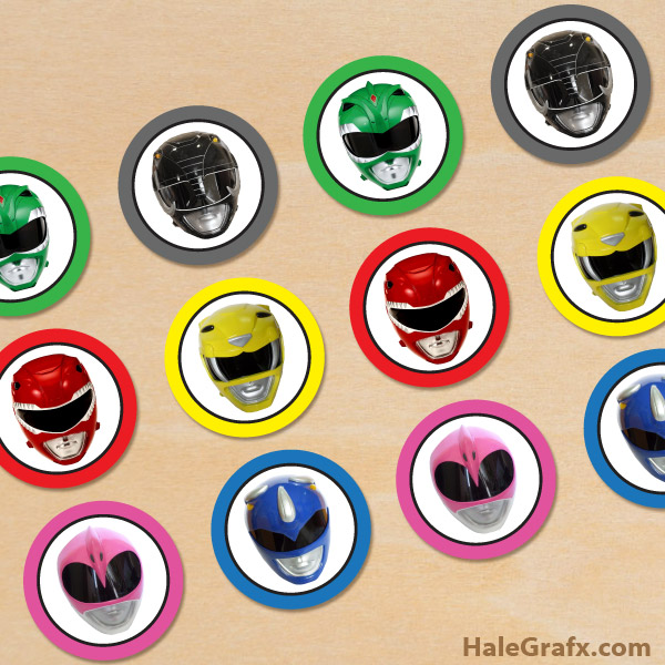 FREE Printable Power Rangers Cupcake Toppers FREE Printable Power Rangers Cupcake Toppers
