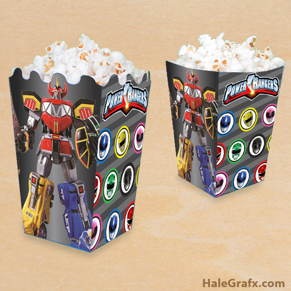 FREE Printable Mighty Morphin Power Rangers Popcorn Box FREE Printable Mighty Morphin Power Rangers Popcorn Box