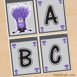 FREE Printable Despicable Me Evil Minions Alphabet Banner FREE Printable Despicable Me Evil Minions Alphabet Banner