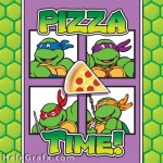 FREE Printable Retro Ninja Turtle Pizza Box Cover