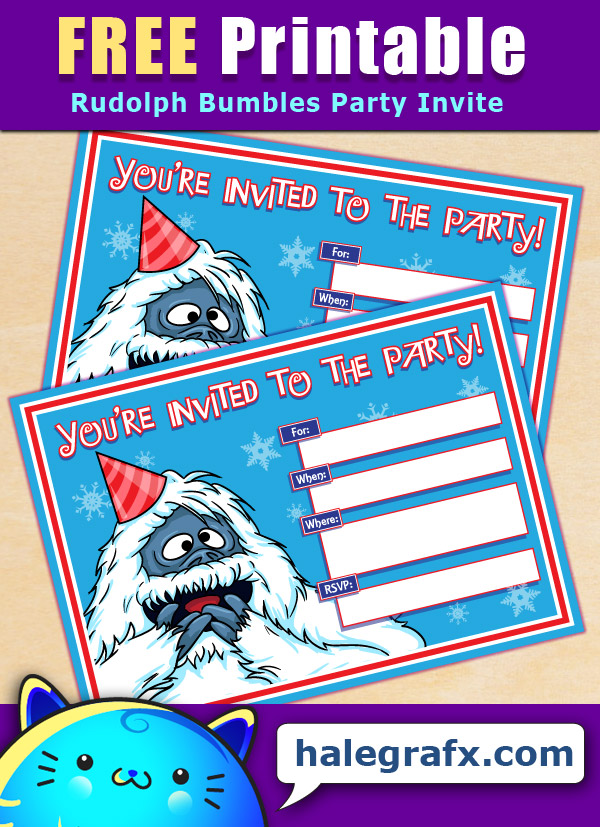 FREE Printable Rudolph Bumbles Party Invitation FREE Printable Rudolph Bumbles Party Invitation