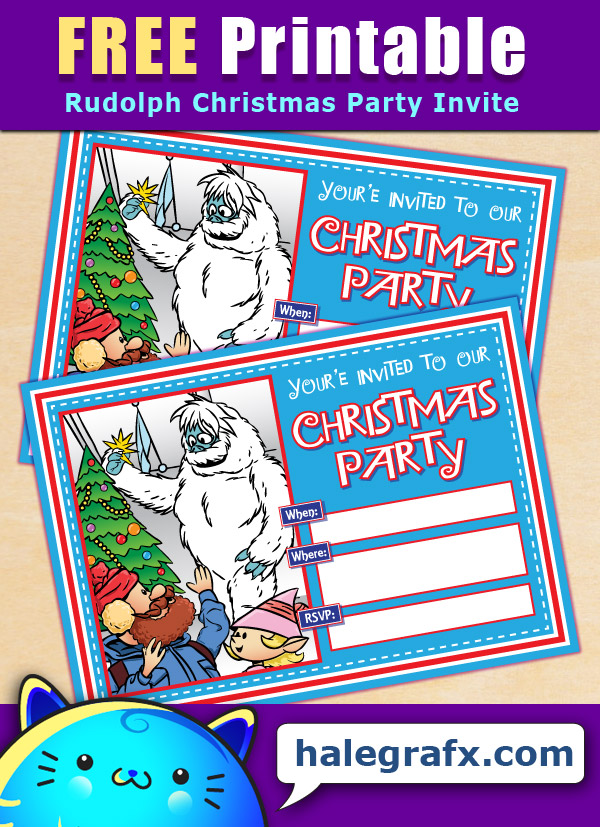 FREE Printable Rudolph Bumbles Christmas Party Invitation FREE Printable Rudolph Bumbles Christmas Party Invitation