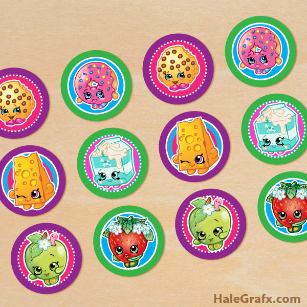 FREE Printable Shopkins Cupcake Toppers FREE Printable Shopkins Cupcake Toppers