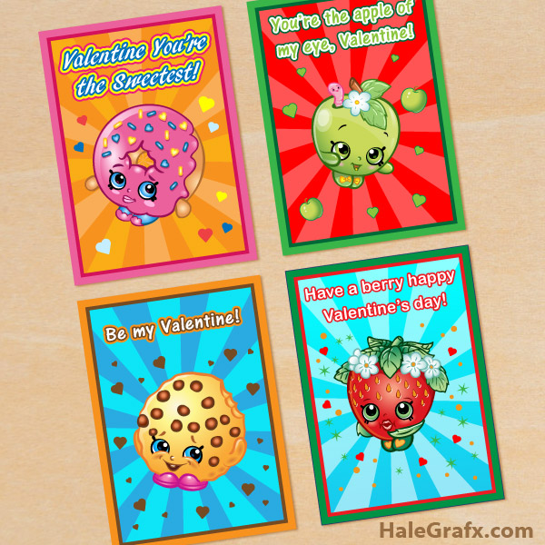 FREE Printable Shopkins Valentines FREE Printable Shopkins Valentines