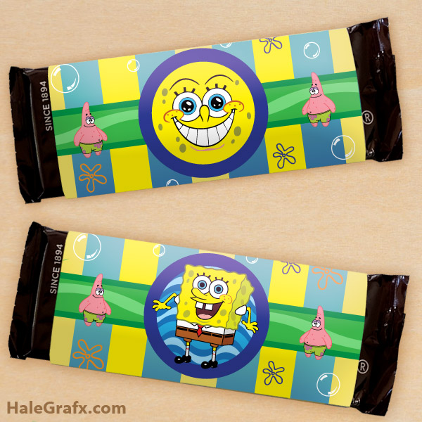 FREE Printable Spongebob Squarepants Candy Bar Wrappers FREE Printable Spongebob Squarepants Candy Bar Wrappers